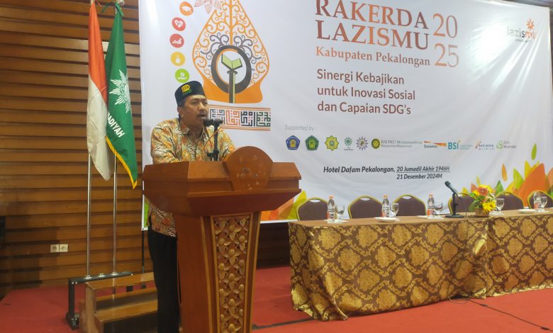 Wakil Ketua Pimpinan Daerah Muhammadiyah Kabupaten Pekalongan, Drs. H. Amat Sulaiman, membuka Rapat Kerja Daerah Lazismu Kabupaten Pekalongan