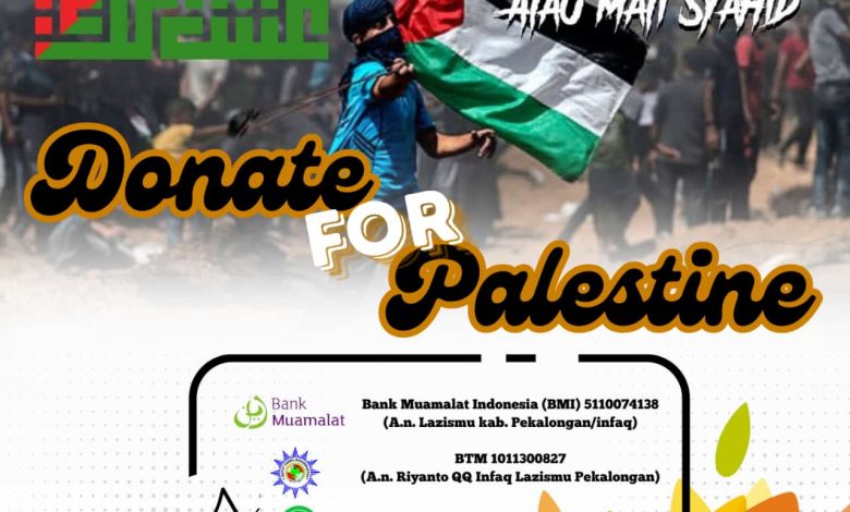 Ajakan Donasi Palestina melalui Lazismu Kabupaten Pekalongan