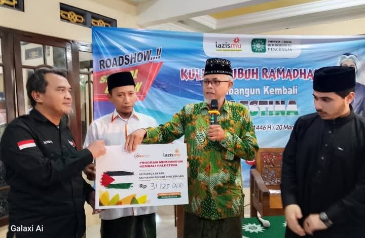 Ketua Pimpinan Cabang Muhammadiyah (PCM) Pencongan, H. Imam Kamaludin, Mengumumkan Perolehan Donasi untuk Palestina