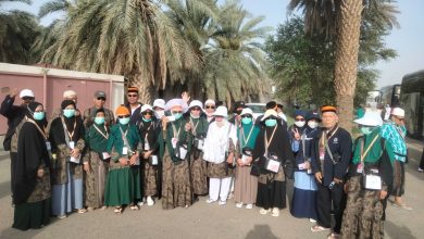 Jamaah Haji KBIH Miftahul Ulum Muhammadiyah Kabupaten Pekalongan Sedang Melakukan Sunnah Arbain di Madinah