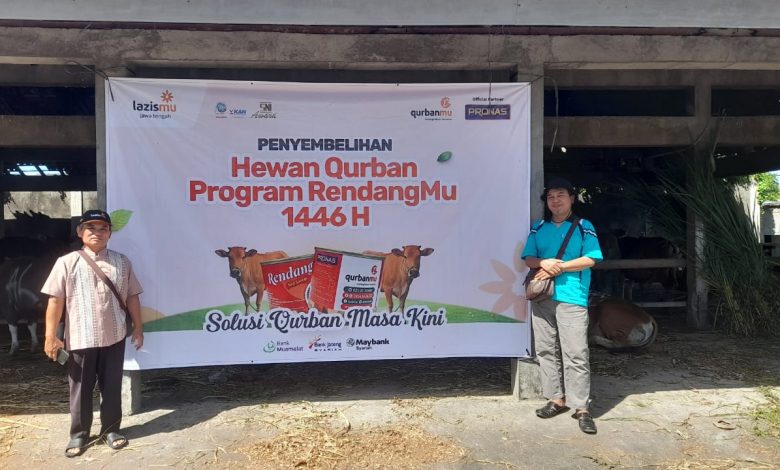 Lazismu Pekalongan, M. Ali Sofyan & Sutiknyo, S.TP memantau langsung proses Qurban Rendangmu di RPH Bali