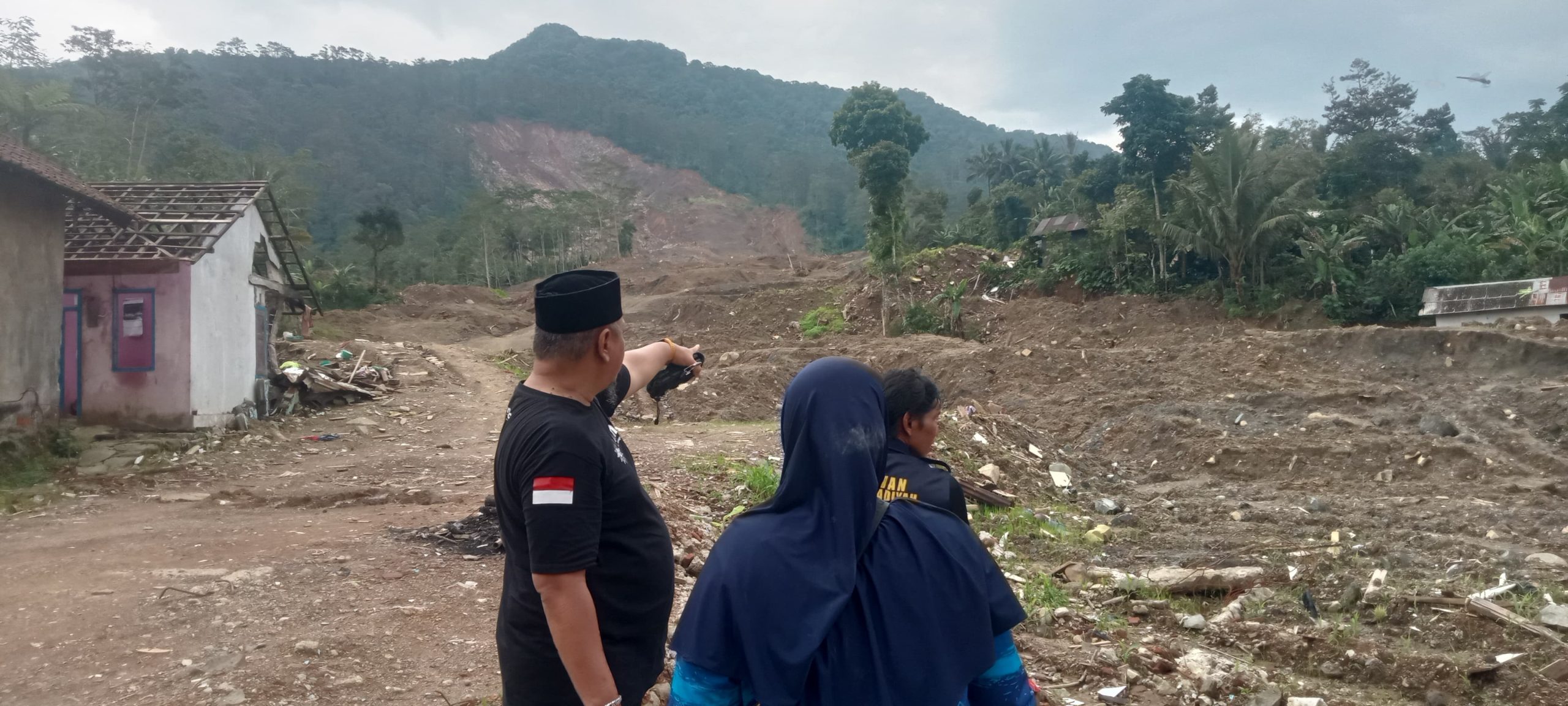 Kondisi pasca bencana di Dukuh Situkung, Pandanarum, Banjarnegara