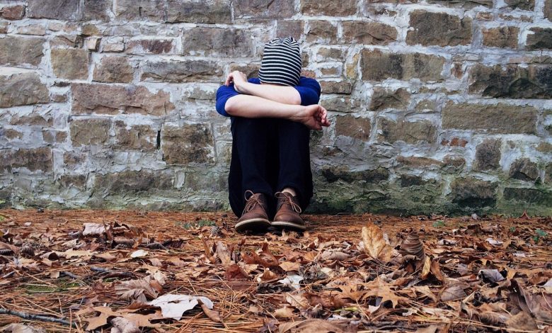 man, lonely, hiding, sad, young, alone, loneliness, depressed, problems, boy, sad boy, wall, crouched